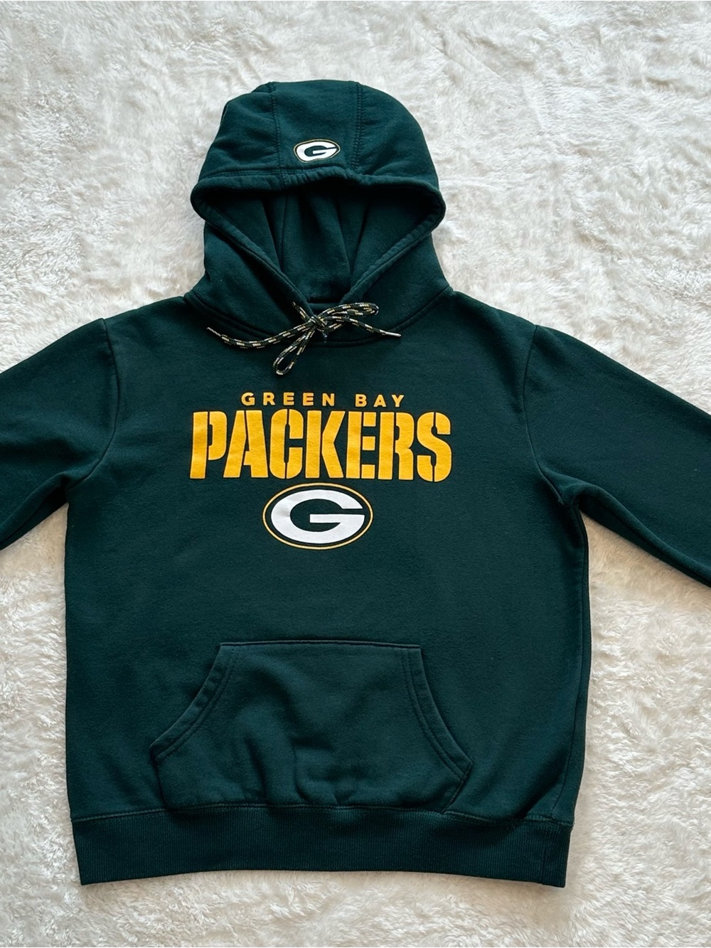 NFL Team Apparel Green Bay Packers Hoodie Sweatshirt Women Small Green EUC